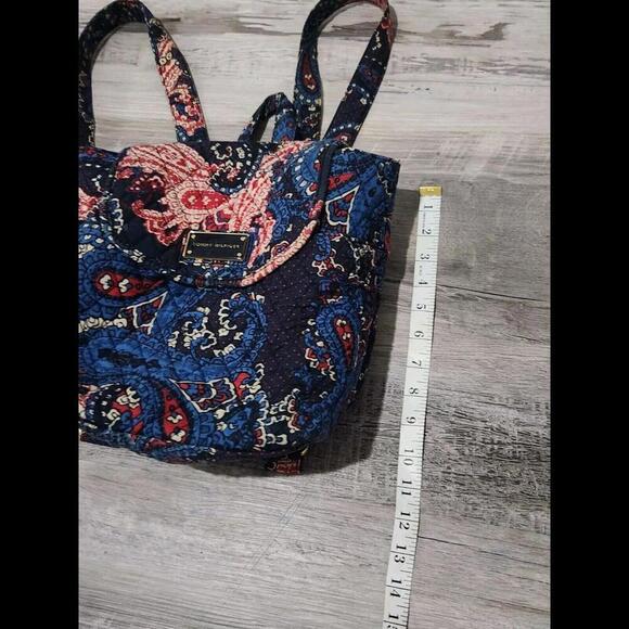 Tommy Hilfiger Backpack Small Bookbag Paisley Blue Red - Picture 5 of 7